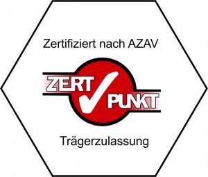 Zertpunkt Trägersiegel AZAV Siegel für AZAV-zertifiziertes Unternehmen mit Trägerzulassung – econoomy