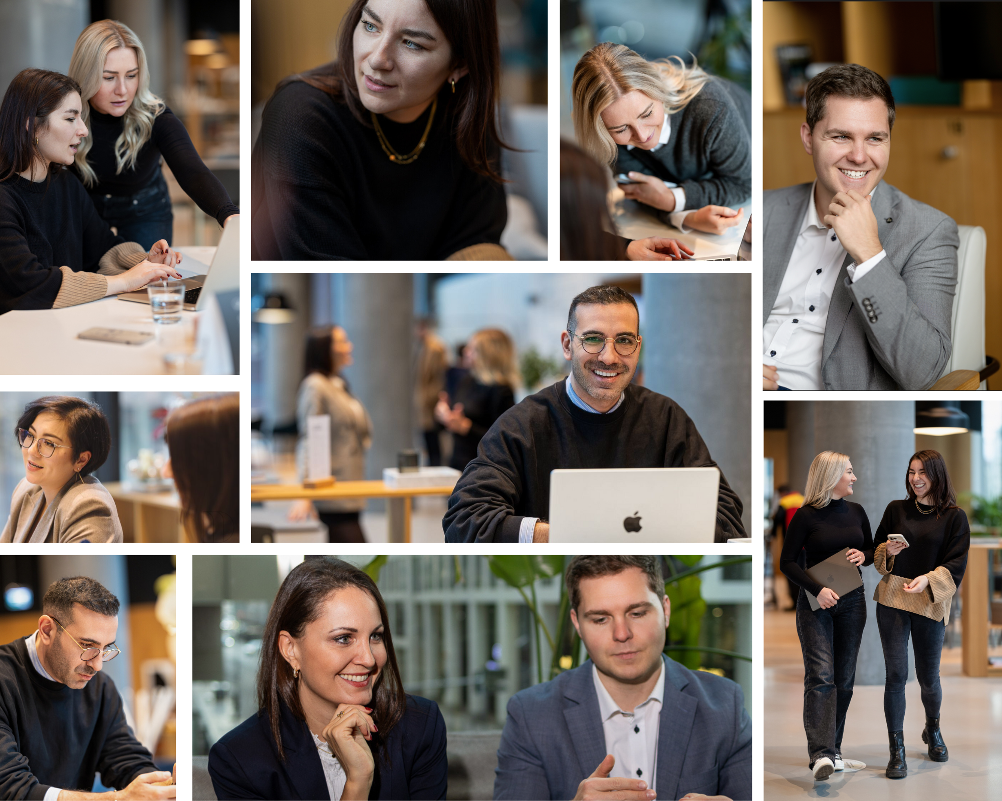 Das Team der econoomy GmbH aus Frankfurt in einer Collage
